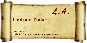 Lautner Andor névjegykártya
